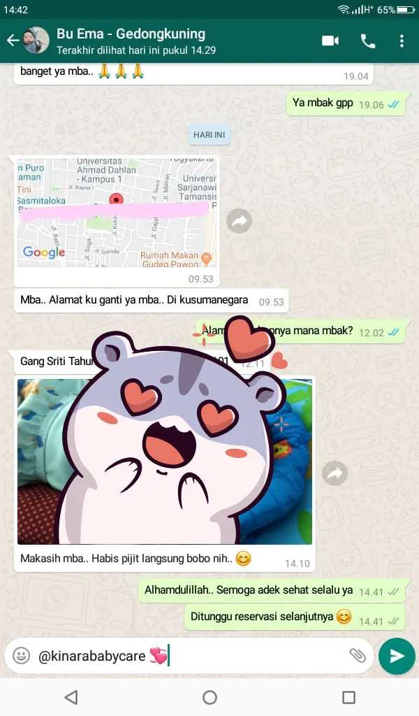 Testimoni Pijat Bayi 1